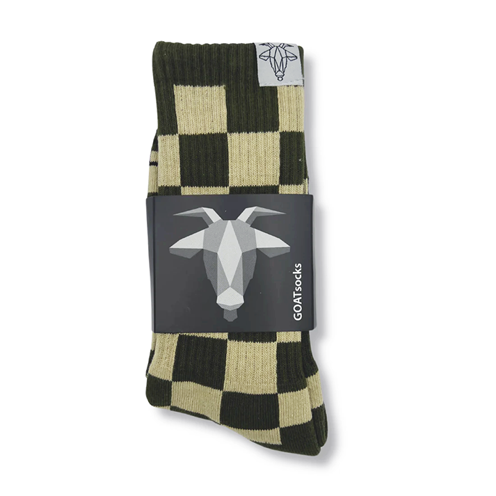 Checkered 'Walk the Walk" GOAT Socks