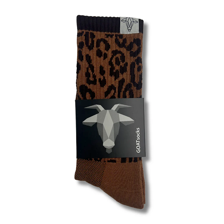 Cheetah "Bring on the Day" Goat Socks