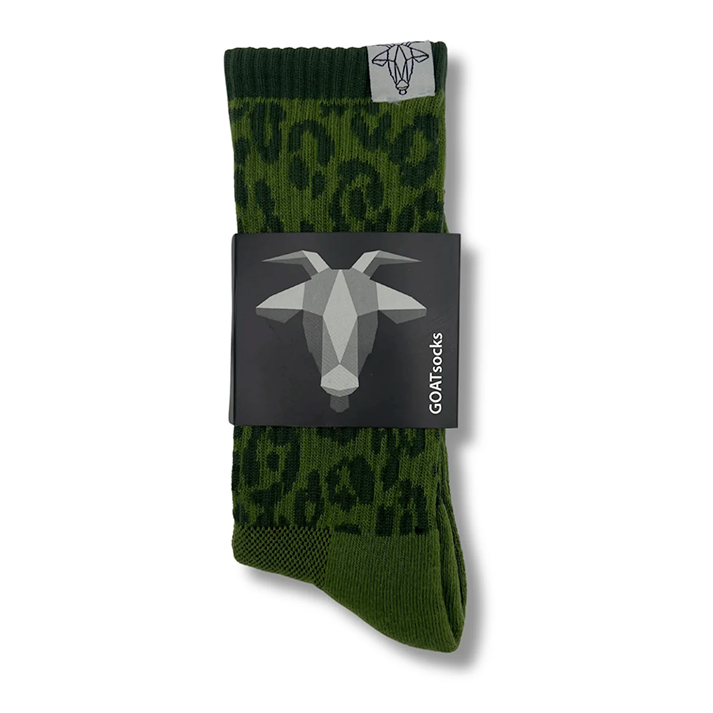 Cheetah "Bring on the Day" Goat Socks
