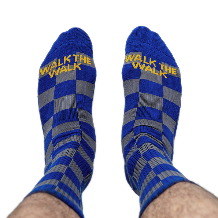 Checkered 'Walk the Walk" GOAT Socks