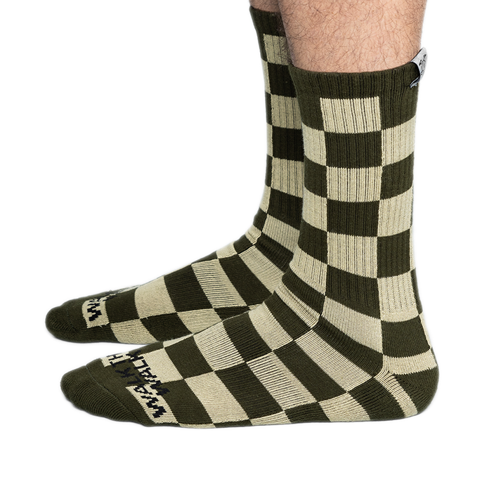 Checkered 'Walk the Walk" GOAT Socks
