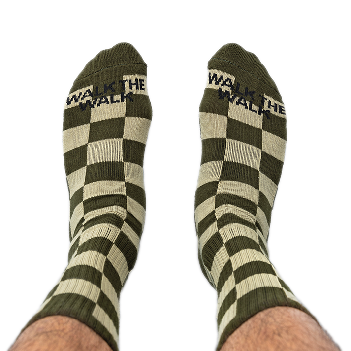 Checkered 'Walk the Walk" GOAT Socks