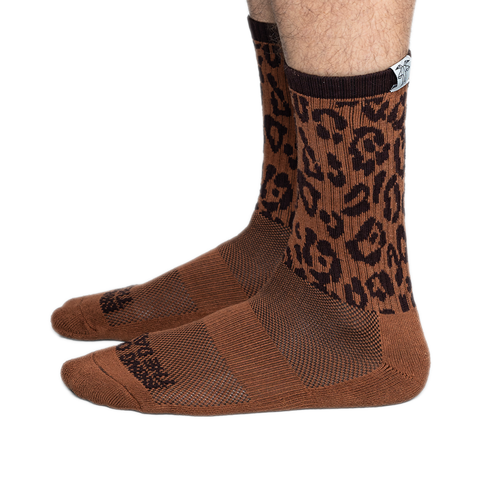 Cheetah "Bring on the Day" Goat Socks