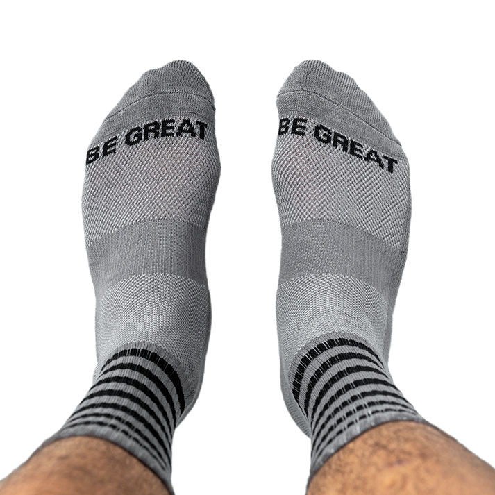 Striped "Be Great" GOAT Socks